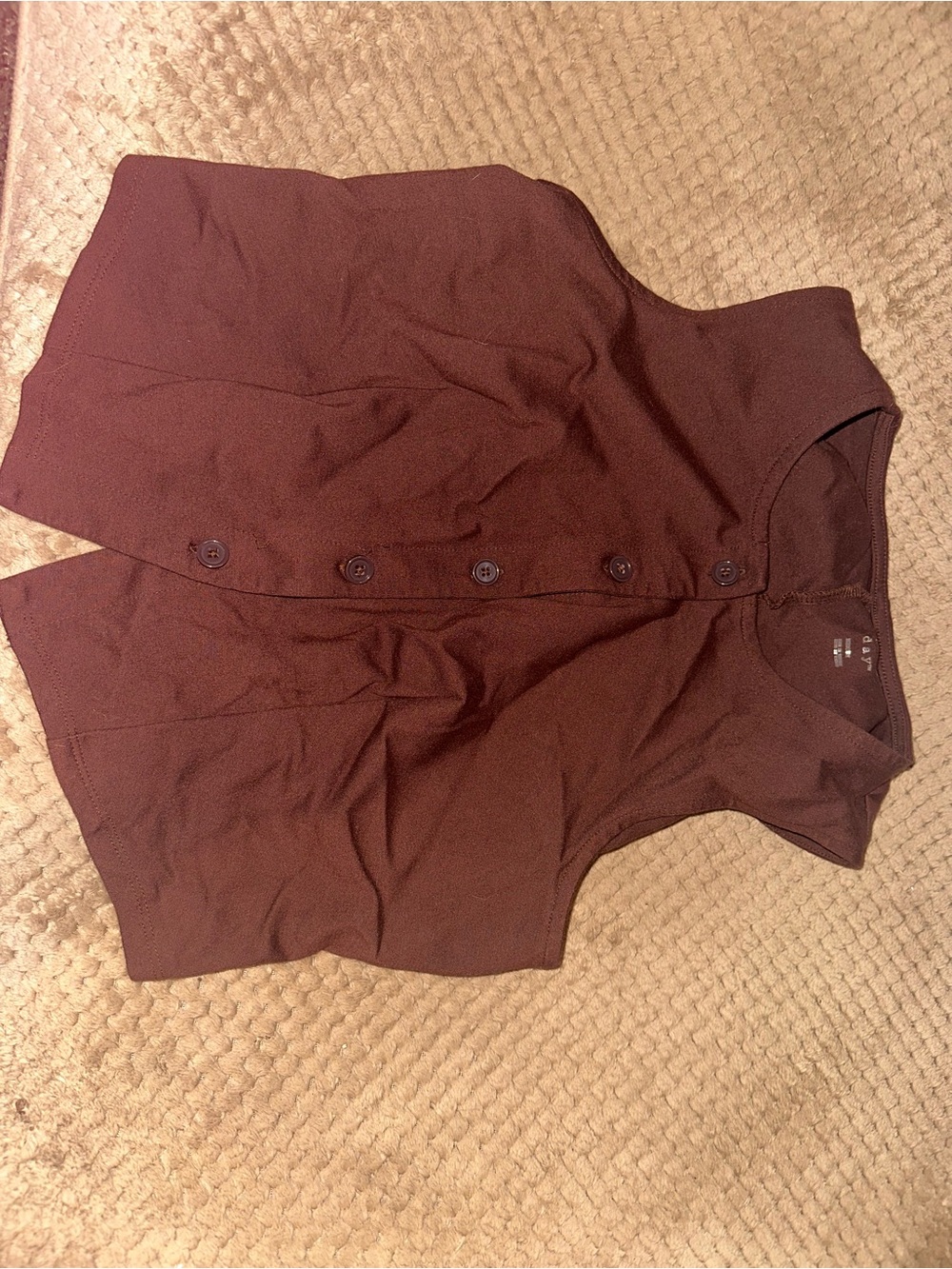A new day Ribbed Knit vest in Rust Brown